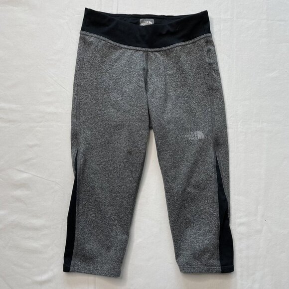 The North Face Girls Gray & Black Capri Leggings M 10/12 - Picture 2 of 5